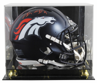 Shannon Sharpe Signed Broncos Full-Size Authentic On-Field Speed Helmet with Display Case (Beckett) at PristineAuction.com