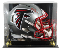 Julio Jones Signed Falcons Full-Size Authentic On-Field Flash Alternate Speed Helmet with Display Case (Beckett) at PristineAuction.com