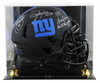 Giants Full-Size Authentic On-Field Eclipse Alternate Speed Helmet Signed By Tiki Barber, Lawrence Taylor, Phil Simms & Harry Carson (Beckett) at PristineAuction.com