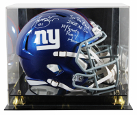 Tiki Barber Signed Giants Full-Size Speed Helmet Inscribed "3x Pro Bowl", "2005 All Pro" & "NY Giants ROH" with Display Case (Beckett) at PristineAuction.com