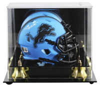 Sam LaPorta Signed Lions Rave Alternate Speed Mini Helmet with Display Case (Beckett) at PristineAuction.com