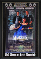 Mel Gibson Signed "Maverick" Custom Framed Movie Poster (Beckett) at PristineAuction.com