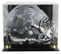 Cowboys Rookie of the Year Full-Size Authentic On-Field Slate Alternate Speed Helmet Signed & Inscribed by (4) with Dak Prescott, Emmitt Smith, Micah Parsons, & Tony Dorsett (Beckett) at PristineAuction.com