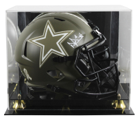 Dak Prescott Signed Cowboys Full-Size Salute to Service Alternate Speed Helmet with Display Case (Beckett) at PristineAuction.com