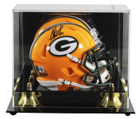 Sterling Sharpe Signed Packers Speed Mini Helmet with Display Case (Beckett) at PristineAuction.com