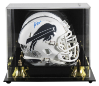 Keon Coleman Signed Bills Salute to Service Alternate Speed Mini Helmet with Display Case (Beckett) at PristineAuction.com