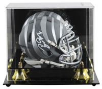 Boomer Esiason Signed Bengals Slate Alternate Speed Mini Helmet with Display Case (Beckett) at PristineAuction.com