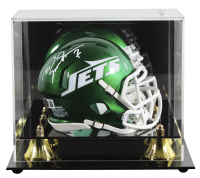 Boomer Esiason Signed Jets Speed Mini Helmet with Display Case (Beckett) at PristineAuction.com