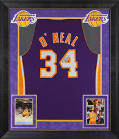Shaquille O'Neal Signed Lakers Custom Framed Mitchell & Ness Jersey (Beckett) at PristineAuction.com
