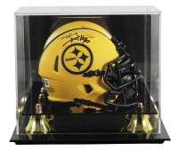 T.J. Watt Signed Steelers Rave Alternate Speed Mini Helmet with Display Case (Beckett) at PristineAuction.com