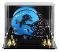 Jameson Williams Signed Lions Rave Alternate Speed Mini Helmet with Display Case (Beckett) at PristineAuction.com