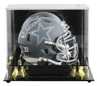 Michael Irvin Signed Cowboys Slate Alternate Speed Mini Helmet with Display Case (Beckett) at PristineAuction.com