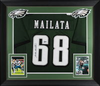 Jordan Mailata Signed Custom Framed Jersey (Beckett) at PristineAuction.com