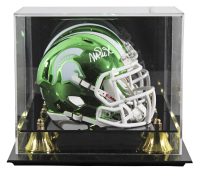 Magic Johnson Signed Michigan State Spartans Chrome Alternate Speed Mini Helmet with Display Case (Beckett) at PristineAuction.com