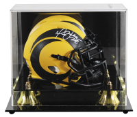 Marshall Faulk Signed Rams Rave Alternate Speed Mini Helmet with Display Case (Beckett) at PristineAuction.com