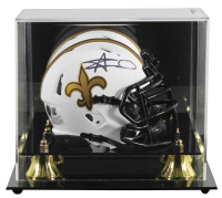 Alvin Kamara Signed Saints Lunar Eclipse Alternate Speed Mini Helmet with Display Case (Beckett) at PristineAuction.com