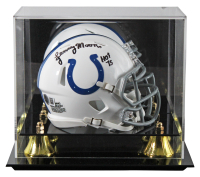 Lenny Moore Signed Colts Speed Mini Helmet Inscribed "HOF 75" with Display Case (Beckett) at PristineAuction.com