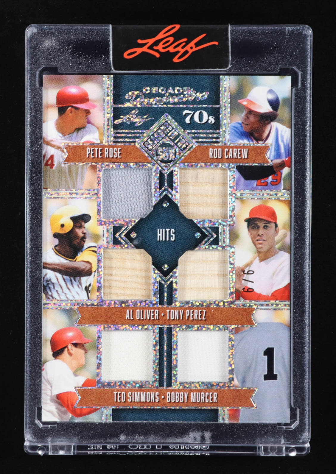 2025 Leaf Seasons in the Sun Decade Dominators Sparkle Silver #DD12 Pete Rose / Rod Carew / Al Oliver / Tony Perez / Ted Simmons / Bobby Mercer #6/6 at PristineAuction.com 2025 Leaf Seasons in the Sun Decade Dominators Sparkle Silver #DD12 Pete Rose / Rod Carew / Al Oliver / Tony Perez / Ted Simmons / Bobby Mercer #6/6 at PristineAuction.com