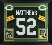 Clay Matthews III Signed Custom Framed Jersey (JSA) at PristineAuction.com