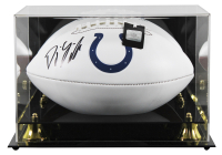 D.J. Giddens Signed Colts Logo Football with Display Case (Beckett) at PristineAuction.com