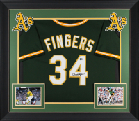 Rollie Fingers Signed Custom Framed Jersey (Beckett) at PristineAuction.com