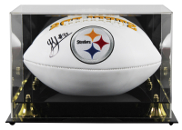 Jack Sawyer Signed Steelers Logo Football with Display Case (Beckett) at PristineAuction.com