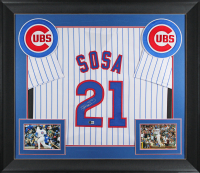 Sammy Sosa Signed Custom Framed Jersey (Beckett) at PristineAuction.com