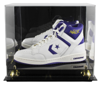 Magic Johnson Signed Converse Basketball Shoe with Display Case (Beckett) at PristineAuction.com