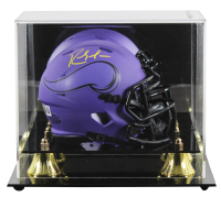 Randy Moss Signed Vikings Rave Alternate Speed Mini Helmet with Display Case (Beckett) at PristineAuction.com