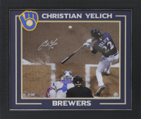 Christian Yelich Signed Brewers Custom Framed Photo (MLB) at PristineAuction.com
