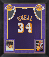 Shaquille O'Neal Signed Lakers Custom Framed Mitchell & Ness Jersey (Beckett) at PristineAuction.com