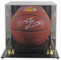Shaquille O'Neal Signed Lakers Logo NBA Basketball with Display Case (Beckett) at PristineAuction.com
