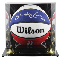 Julius "Dr. J" Erving Signed ABA Basketball with Display Case (Beckett) at PristineAuction.com