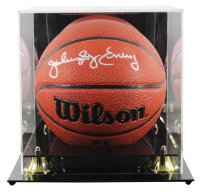 Julius "Dr. J" Erving Signed NBA Basketball with Display Case (Beckett) at PristineAuction.com