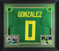 Christian Gonzalez Signed Custom Framed Jersey (Beckett) at PristineAuction.com