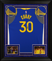 Stephen Curry Signed Warriors Custom Framed Nike Authentic Jersey (Beckett) at PristineAuction.com