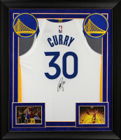 Stephen Curry Signed Warriors Custom Framed Nike Authentic Jersey (JSA) at PristineAuction.com