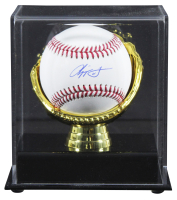 Chipper Jones Signed OML Baseball with Gold Glove Display Case (Fanatics) at PristineAuction.com