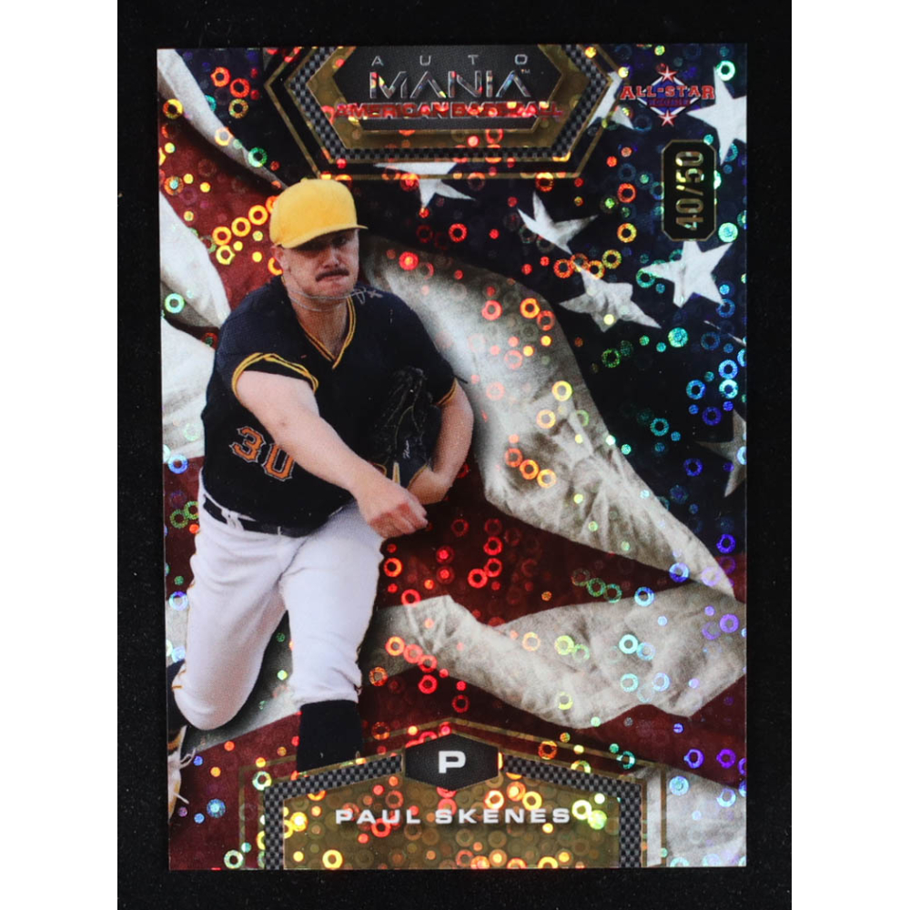 Paul Skenes 2024 Wild Card Auto Mania Hexagon American Flag Donut Circles #AMAHPS2 RC #40/50 at PristineAuction.com