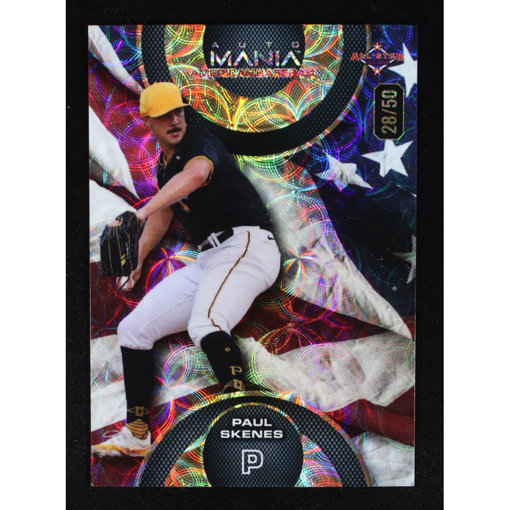 Paul Skenes 2024 Wild Card Auto Mania Circle American Flag Scope #AMACPS3 RC #28/50 at PristineAuction.com