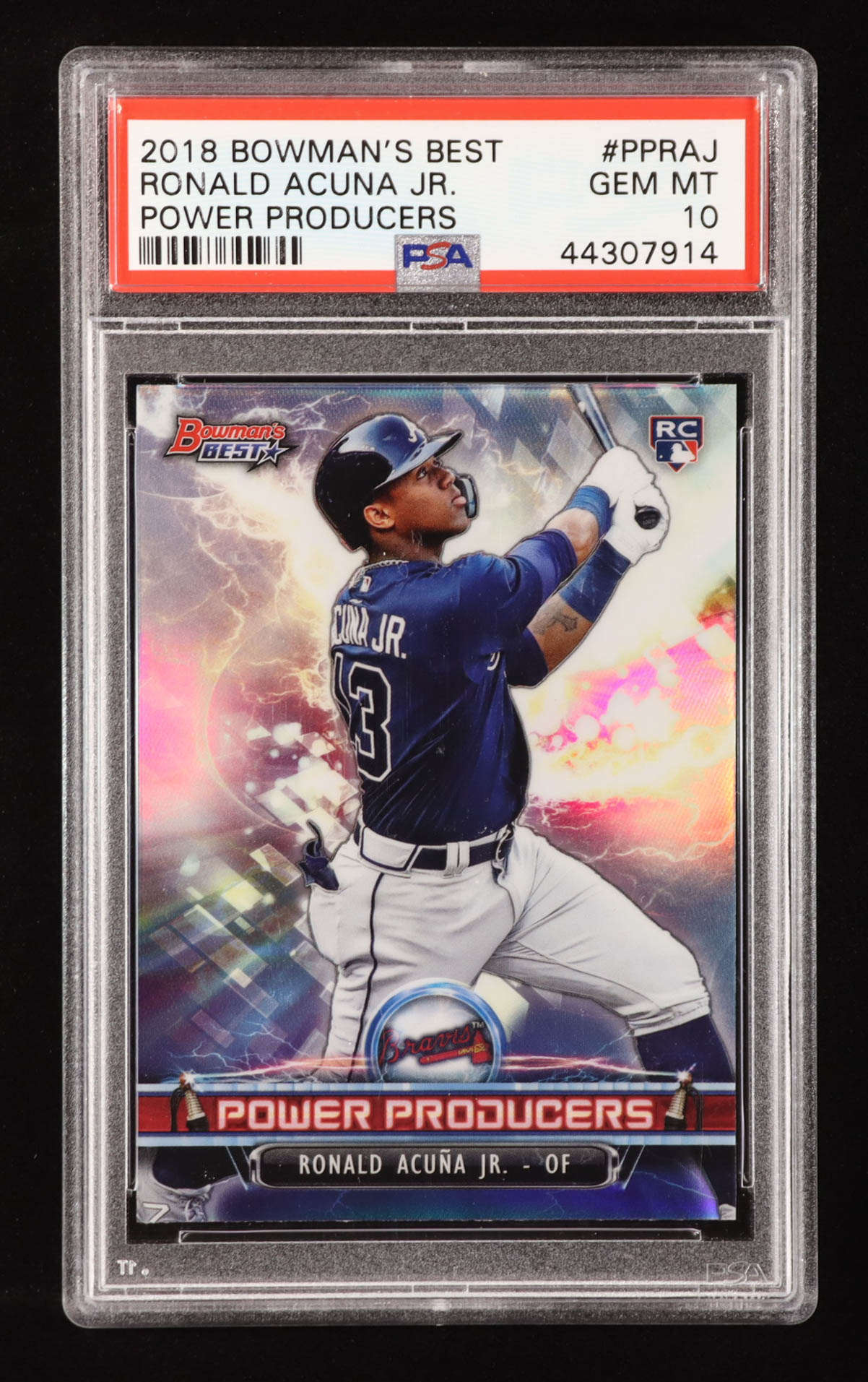 Ronald Acuna Jr. 2018 Bowman's Best Power Producers Refractors #PPRAJ RC (PSA 10) at PristineAuction.com Ronald Acuna Jr. 2018 Bowman's Best Power Producers Refractors #PPRAJ RC (PSA 10) at PristineAuction.com