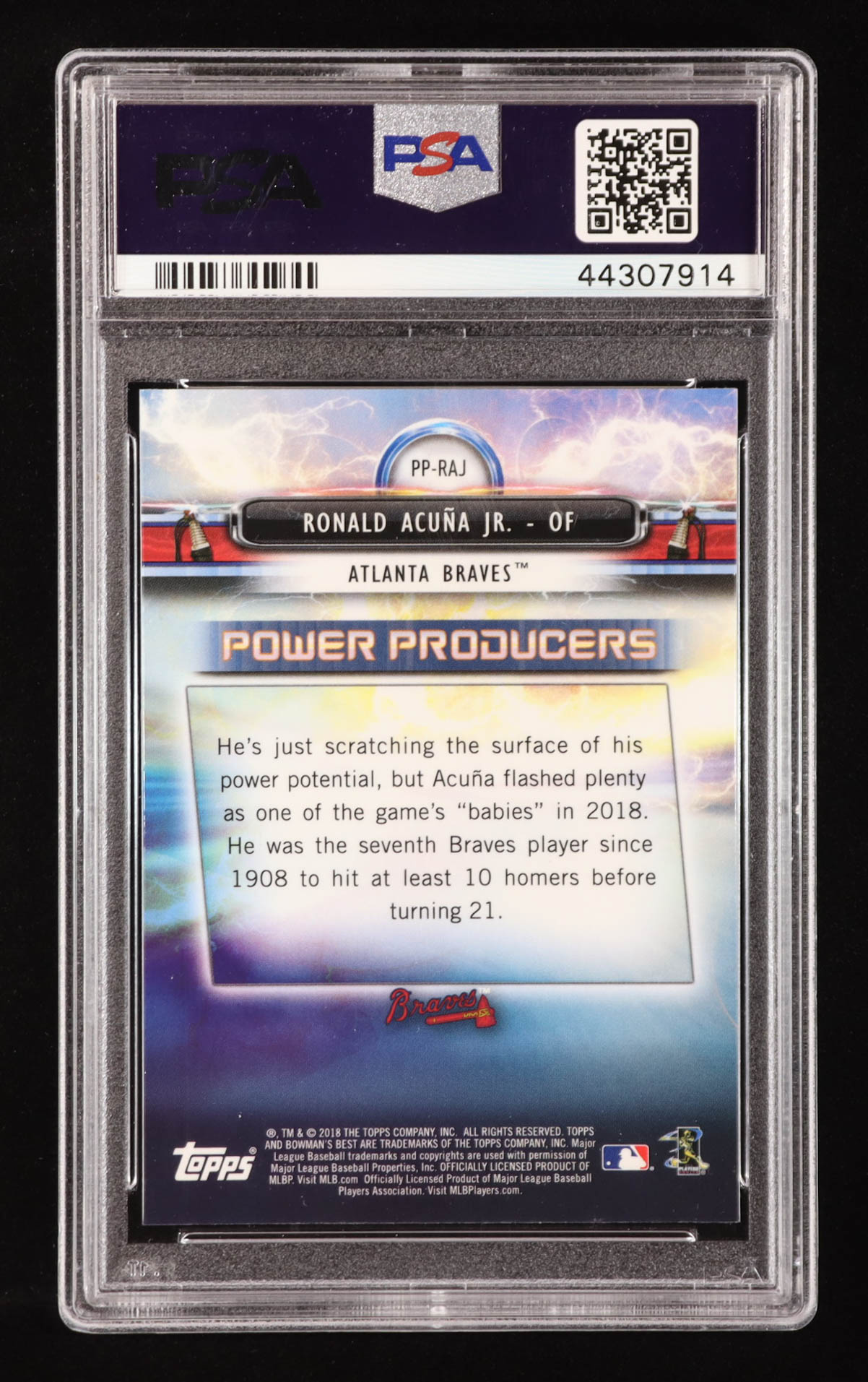 Ronald Acuna Jr. 2018 Bowman's Best Power Producers Refractors #PPRAJ RC (PSA 10) at PristineAuction.com Ronald Acuna Jr. 2018 Bowman's Best Power Producers Refractors #PPRAJ RC (PSA 10) at PristineAuction.com