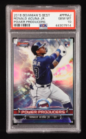 Ronald Acuna Jr. 2018 Bowman's Best Power Producers Refractors #PPRAJ RC (PSA 10) at PristineAuction.com