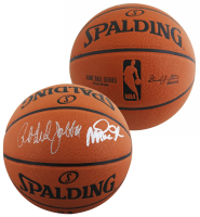 Kareem Abdul-Jabbar & Magic Johnson Signed NBA Game Ball Series Basketball (Beckett) at PristineAuction.com