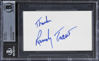 Randy Travis Signed 3x5 Index Card Inscribed "Thanks" (BGS) at PristineAuction.com