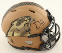 Dave Canales Signed Panthers Salute To Service Alternate Speed Mini Helmet (Beckett) at PristineAuction.com