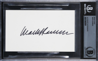 Mark Harmon Signed 3x5 Index Card (BGS) at PristineAuction.com