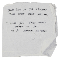 Stevie Ray Vaughan Hand-Written Lyrics on Napkin (Beckett) at PristineAuction.com