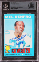Mel Renfro Signed 1971 Topps #118 (BGS) at PristineAuction.com
