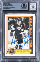 Wayne Gretzky Signed 1989 Topps Sticker Inserts #11 (BGS | Auto 10) at PristineAuction.com